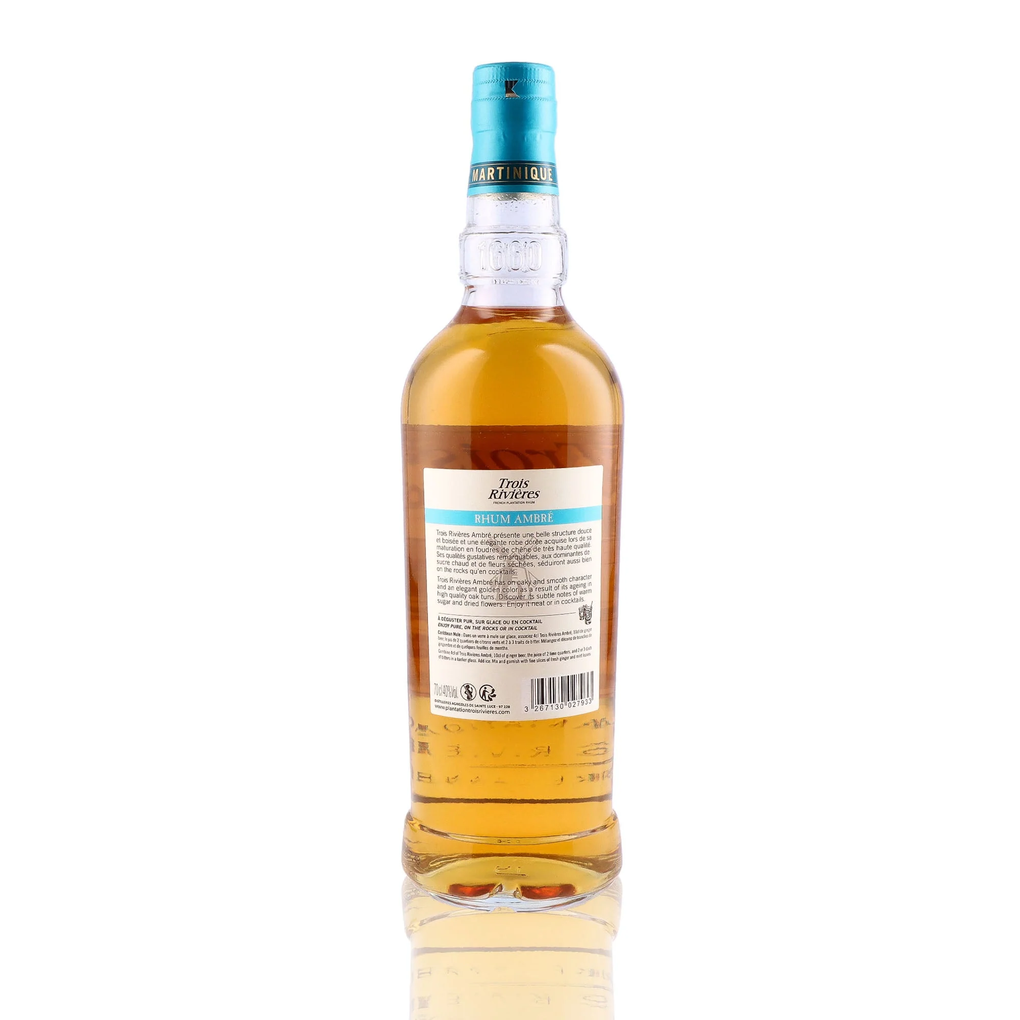 TROIS RIVIÈRES - Rhum Ambré Agricole 40% - Image 2
